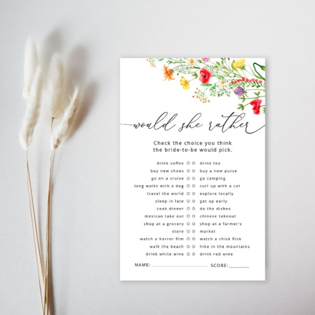 Wildblume Würde sie lieber Brautparty spielen (Von Creator hochgeladen)