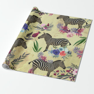 Wildblume Zebra Geschenkpapier