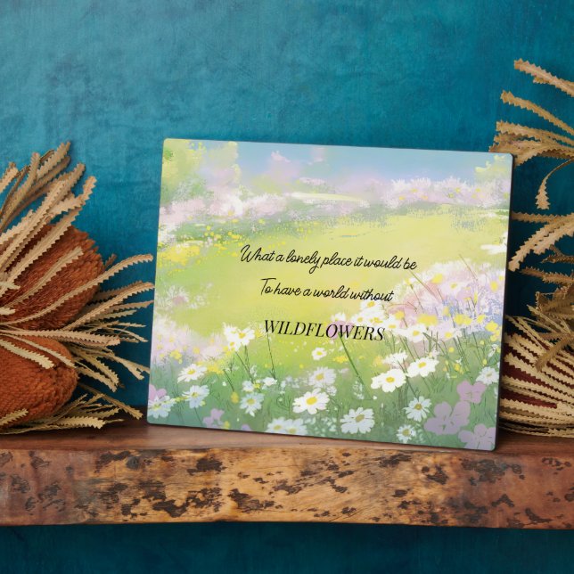 Wildblume-Zitat Fotoplatte (Seite)