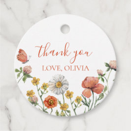 Wildblume zum ersten Geburtstag Vielen Dank Geschenkanhänger