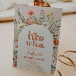 Wildblume Zweite Geburtstagspartei Einladung