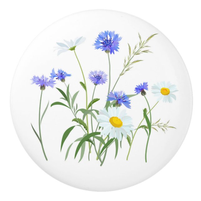 WILDBLUMEN 2 KERAMIKKNAUF (Vorderseite)