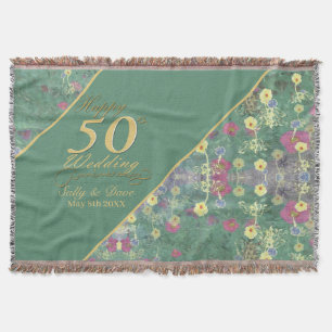 Wildblumen 50. Hochzeit-Jubiläumswurzel Decke