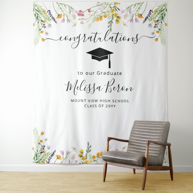 Wildblumen Abschluss Foto Background Foto Stand Wandteppich (Beispiel)
