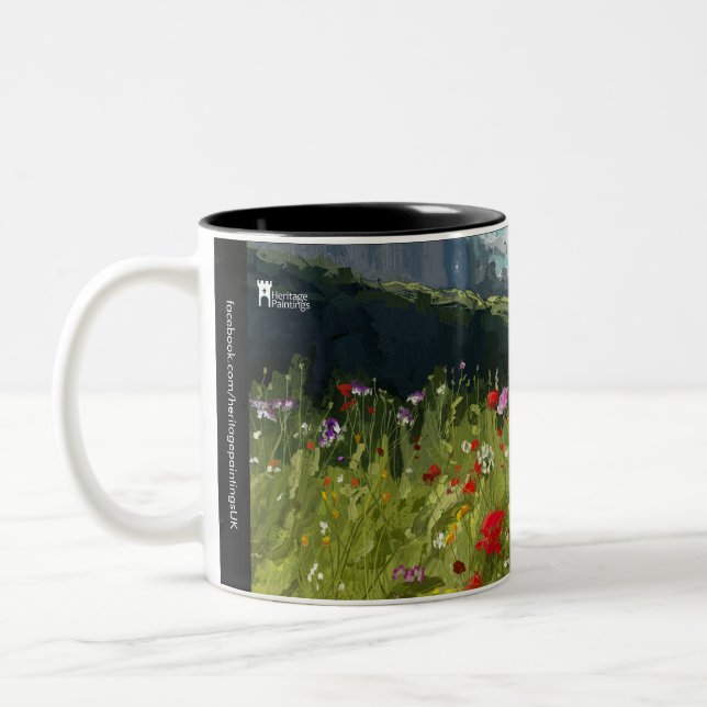 Wildblumen am Schloss Wentworth, Yorkshire - Tasse (Links)