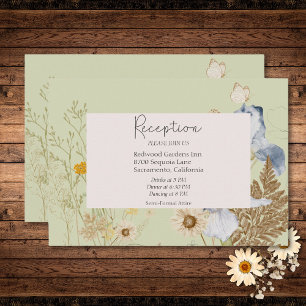 Wildblumen an der Hochzeitsempfehlung Begleitkarte