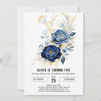 Wildblumen Aquarellblume Geburtstag Einladung