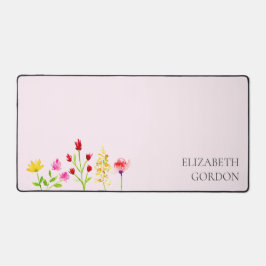 Wildblumen Aquarellfarben Boho Chic Moderne Schreibtischunterlage