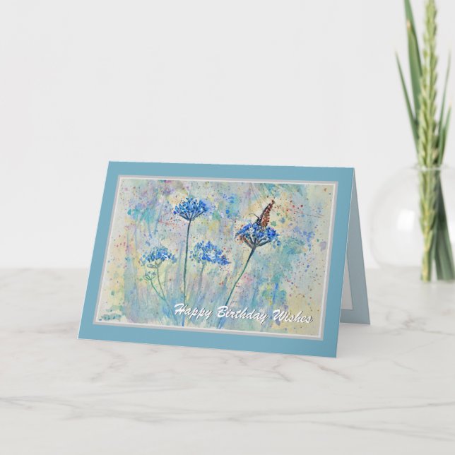 Wildblumen Aquarellfarbenkarte Geburtstagskarte Karte (Vorderseite)