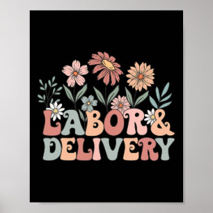 Wildblumen arbeiten und versorgen Krankenschwester Poster