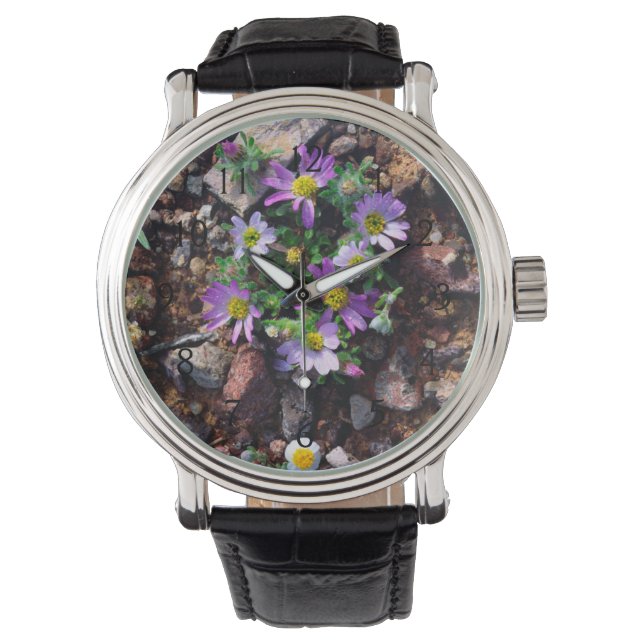 Wildblumen Armbanduhr (Vorderseite)