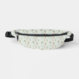Wildblumen auf dem hellgrünen Fannenpaket Bauchtasche