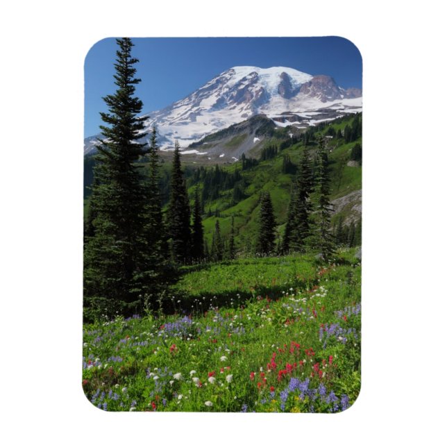 Wildblumen auf dem Rainier Magnet (Vertikal)