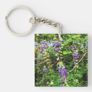 Wildblumen auf dem Weg, Oregon Schlüsselanhänger