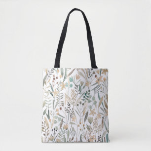 Wildblumen auf der Weide: Aquarellenkarm. Tasche