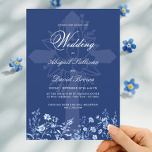 Wildblumen auf Französisch Blau Religiöse Hochzeit