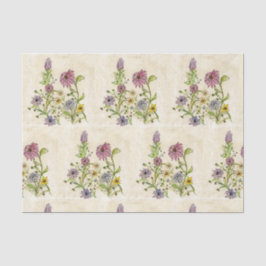 Wildblumen auf Gewebepapier Seidenpapier