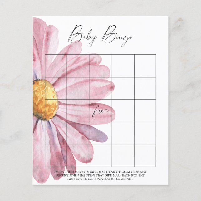 Wildblumen Baby Bingo (Vorderseite)