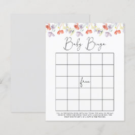 Wildblumen Baby Dusche Bingo Spiel