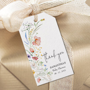 Wildblumen Baby Dusche Gefallen Geschenkanhänger
