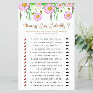 Wildblumen Baby in Bloom Mommy oder Daddy Baby Gam