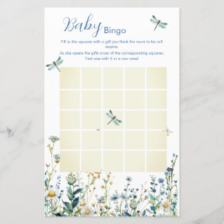 Wildblumen Baby in blühender Babydusche Bingo-Spie