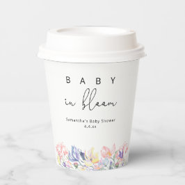 Wildblumen - Baby in blühender Babydusche Pappbecher
