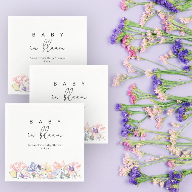 Wildblumen - Baby in blühender Babydusche Serviette (Von Creator hochgeladen)