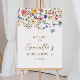 Wildblumen-Baby-in-Blüte-Baby-Shower-Willkommenssc