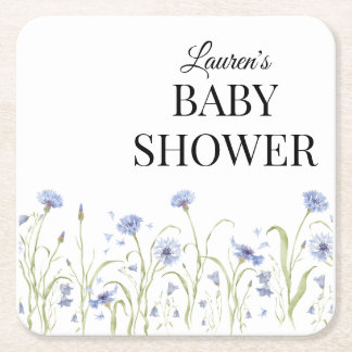 Wildblumen-Baby-Party Rechteckiger Pappuntersetzer
