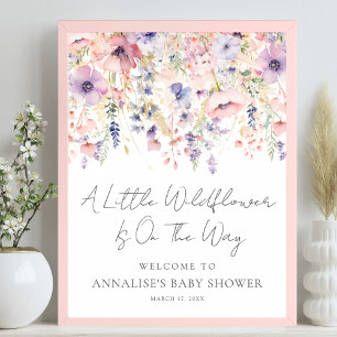 Wildblumen Baby Shower Poster