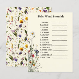 Wildblumen Baby Showspiel Postkarte