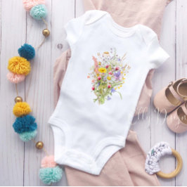 Wildblumen Baby Strampler