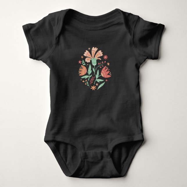 Wildblumen Baby Strampler (Vorderseite)