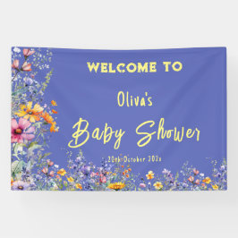 Wildblumen Babyduschbanner Banner