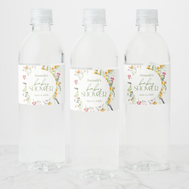 Wildblumen Babydusche (Flaschen)