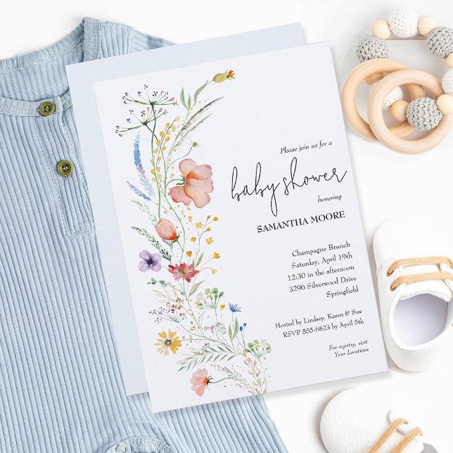 Wildblumen Babydusche Einladung (Von Creator hochgeladen)