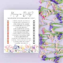 Wildblumen Babydusche Mommy oder Daddy-Spiel