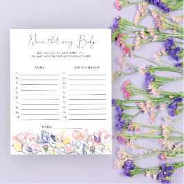 Wildblumen Babydusche Name dieses Kinderspiel