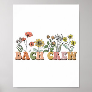 Wildblumen Bach Crew Funny Bachelorette Bridal Pa Poster