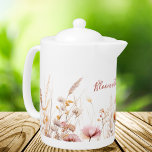 Wildblumen Beige Rosa Anführungszeichen<br><div class="desc">Charmantes Wildblume Wiesen Design, mit einer zarten Aquarellbild einer Wiese Wildblume, mit rosa Blume, beigen Strohhalmen und Gras geschmückt. Diese malerische Szene auf einem unberührten, weißen Hintergrund fügt Ihrer Küche eine Touch von Naturschönheit und Ruhe hinzu. Mit dem motivierend Zitat: Blühen Sie mit jeder Braue.</div>