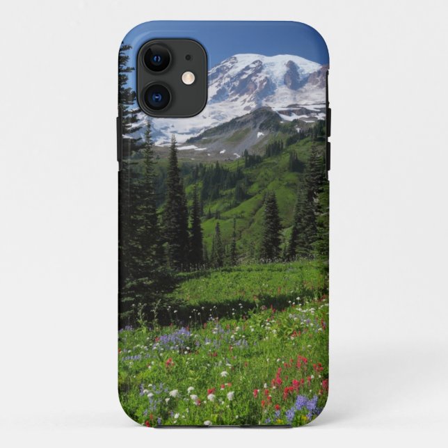 Wildblumen beim Mount Rainier Case-Mate iPhone Hülle (Rückseite)