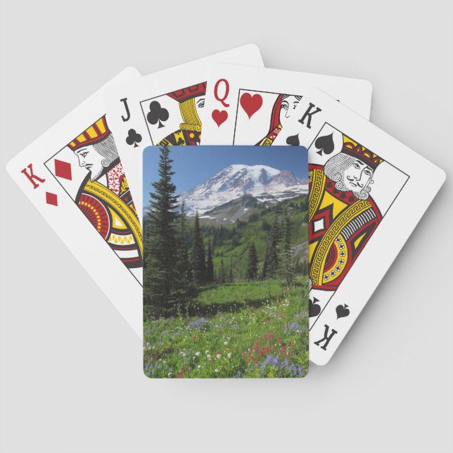 Wildblumen beim Mount Rainier Spielkarten (Rückseite)