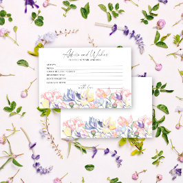 Wildblumen Beratung und Wünsche Brautparty Briefpapier