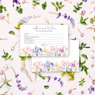 Wildblumen Beratung und Wünsche Brautparty Briefpapier