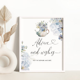 Wildblumen Beratung und Wünsche für Newlyweds Post Poster