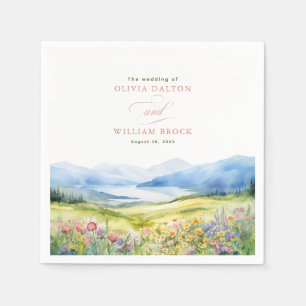 Wildblumen Berge Natur Elegante Servietten
