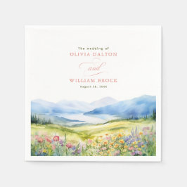 Wildblumen Bergsee-Zauber im Val Piora Serviette