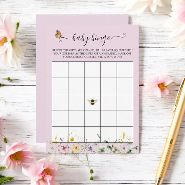 Wildblumen, Bienen und Schmetterlinge - Bingospiel Begleitkarte (Von Creator hochgeladen)