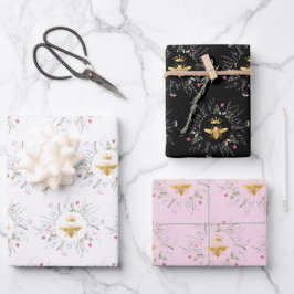 Wildblumen Bienendesign Geschenkpapier Set
